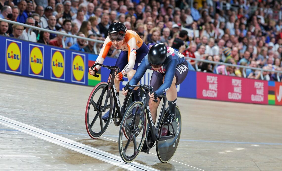 Track Worlds: Valente holds off Van der Duin to win Scratch Race in Glasgow