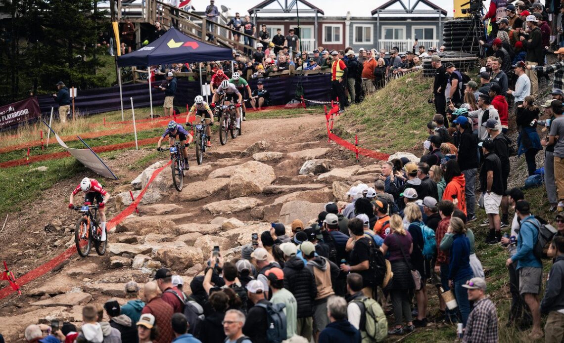 Evie Richards and Victor Koretzky slide to wins in Snowshoe XCC