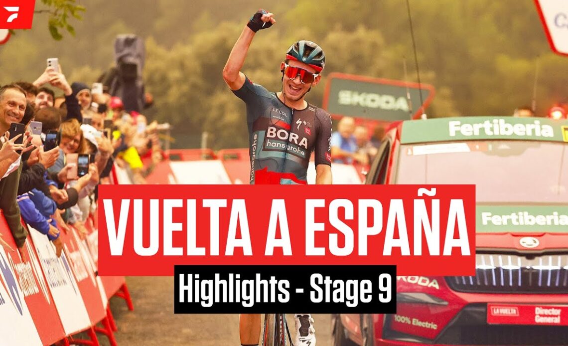 Highlights: 2023 Vuelta a España Stage 9 - Crosswinds, Primoz Roglic Time Grab