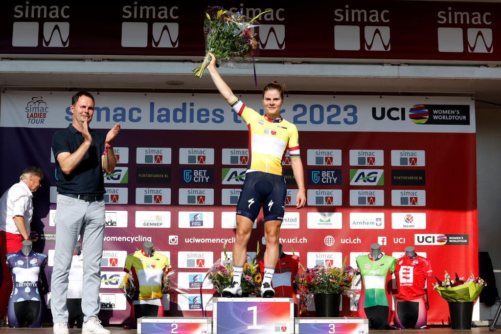 New world champion Lotte Kopecky secures overall title at Simac Ladies Tour