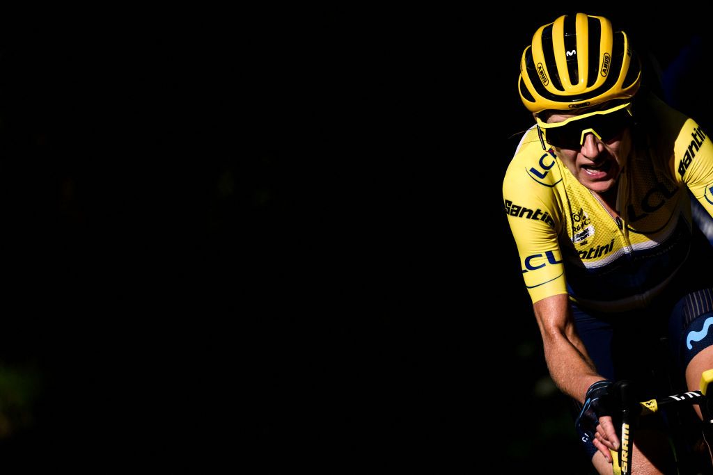 Annemiek van Vleuten in the yellow jersey at the Tour de France Femmes