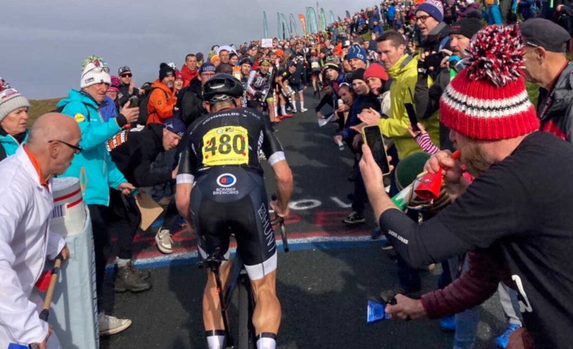 Some Brits were aghast that the winner of the national hill climb champs had disc brakes