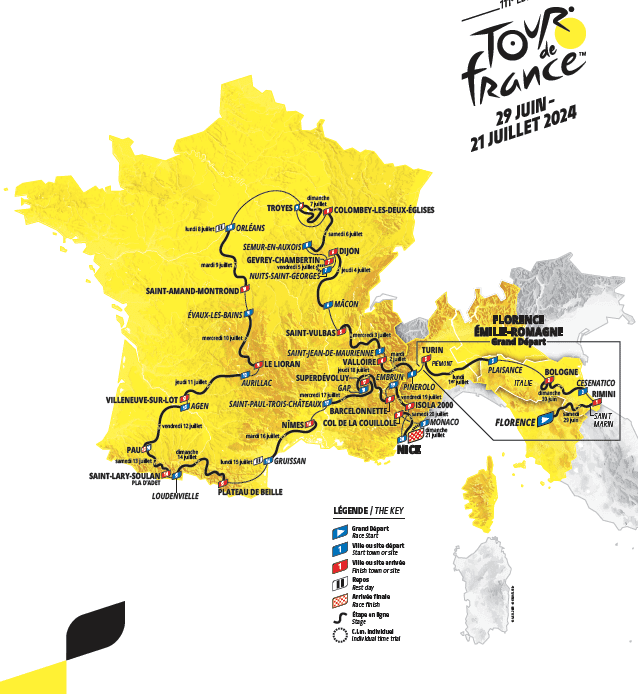 Tour de France 2024 route