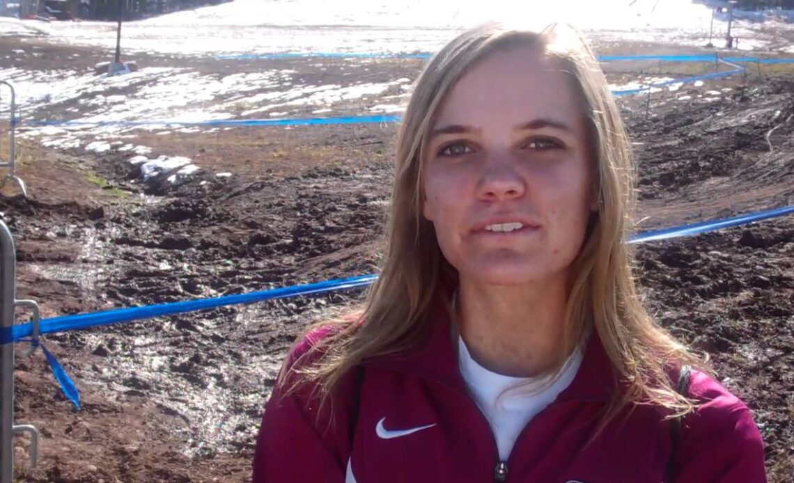 Alexis Skarda talks about winning the women's Division II cross-country race.MP4