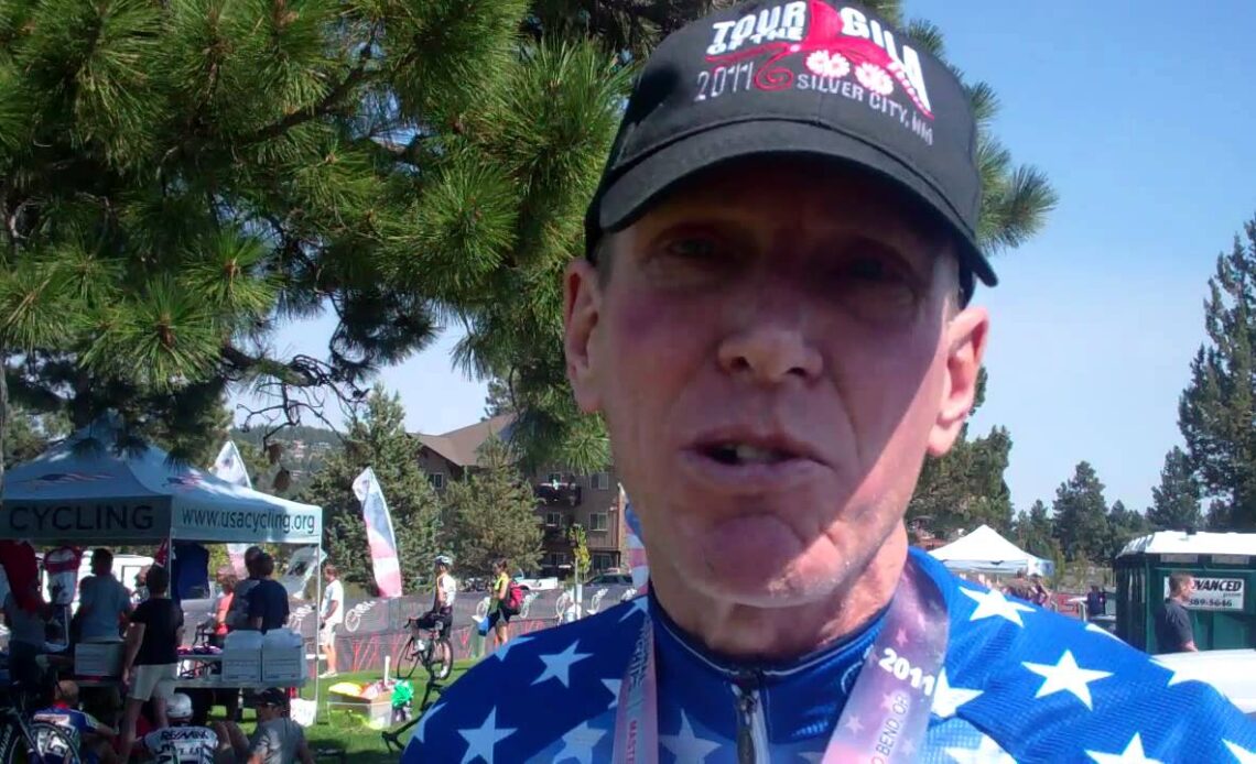 Dave Zimbelman talks about winning the mens 55 59 road race