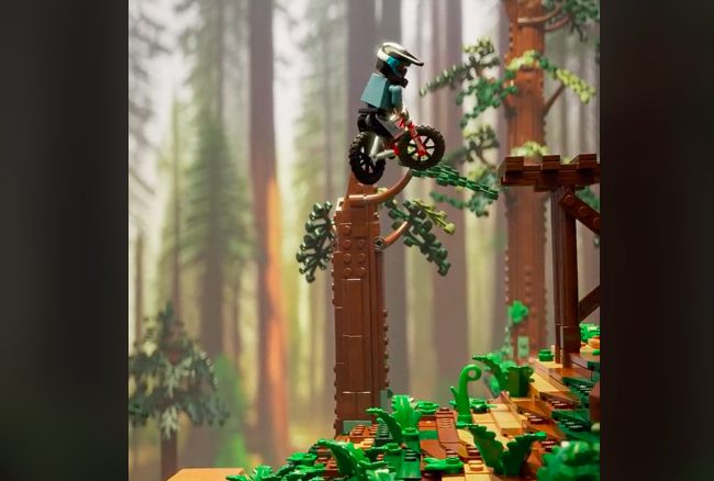 Caleb Holonko's 360 drop recreated with LEGO