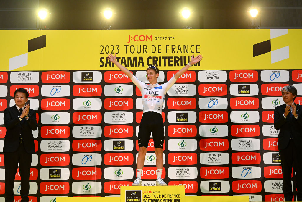 Pogačar takes Saitama victory clad in Tour de France BYR white jersey for last time
