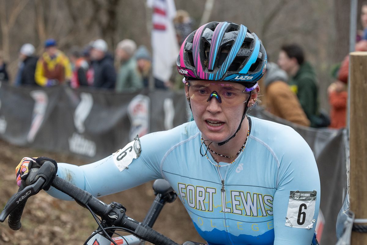 Natalie Quinn (Fort Lewis College) was in contention for a podium spot during elite women