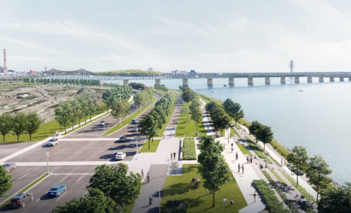 Montreal highway to be transformed into a new urban space with greenery and bike paths