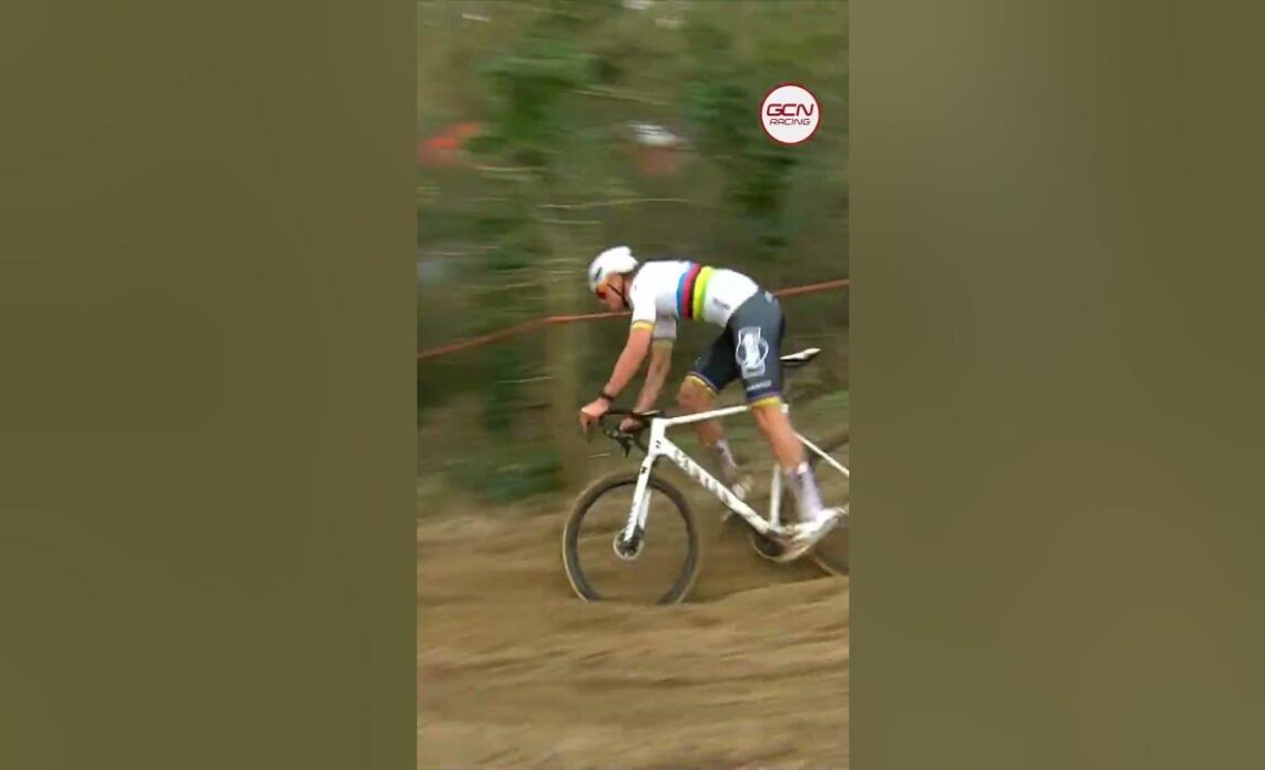 Mathieu van der Poel is on fire as he takes yet another cyclocross victory!🔥  #cyclocross  #shorts
