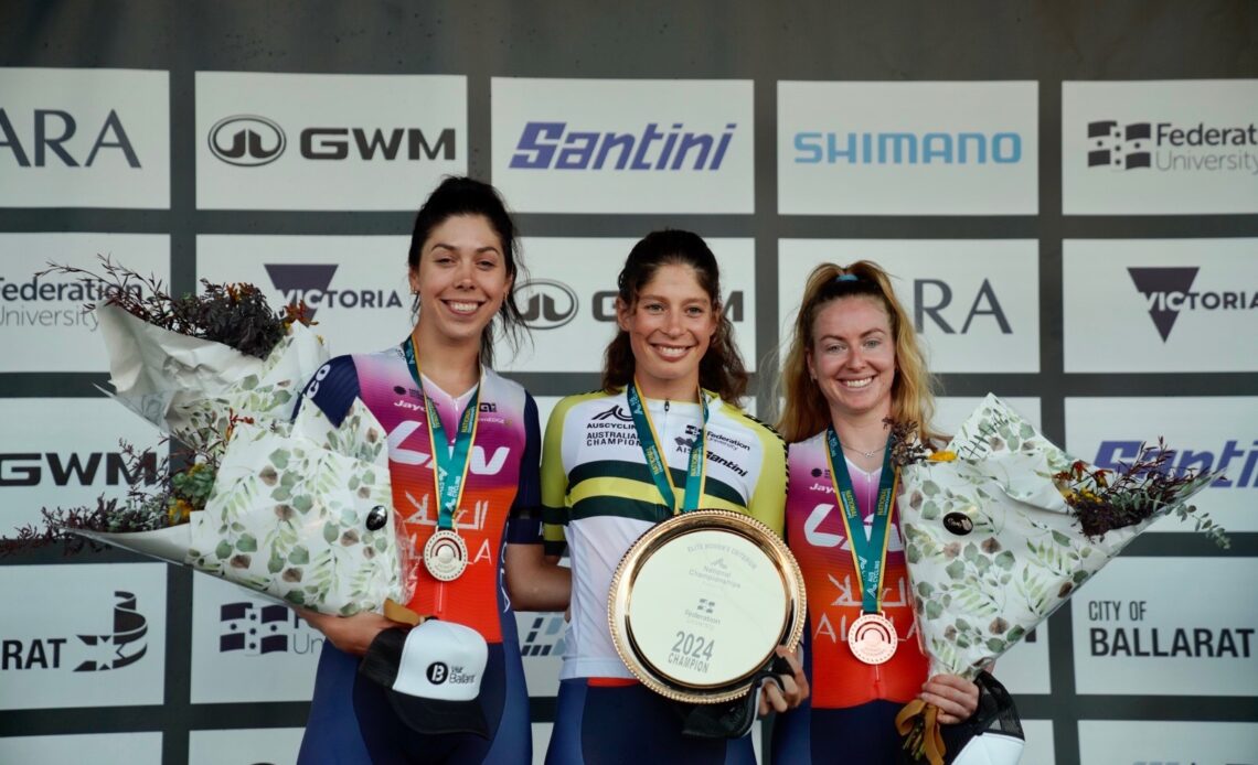 Ruby Roseman-Gannon gets her second Australian elite women's criterium title