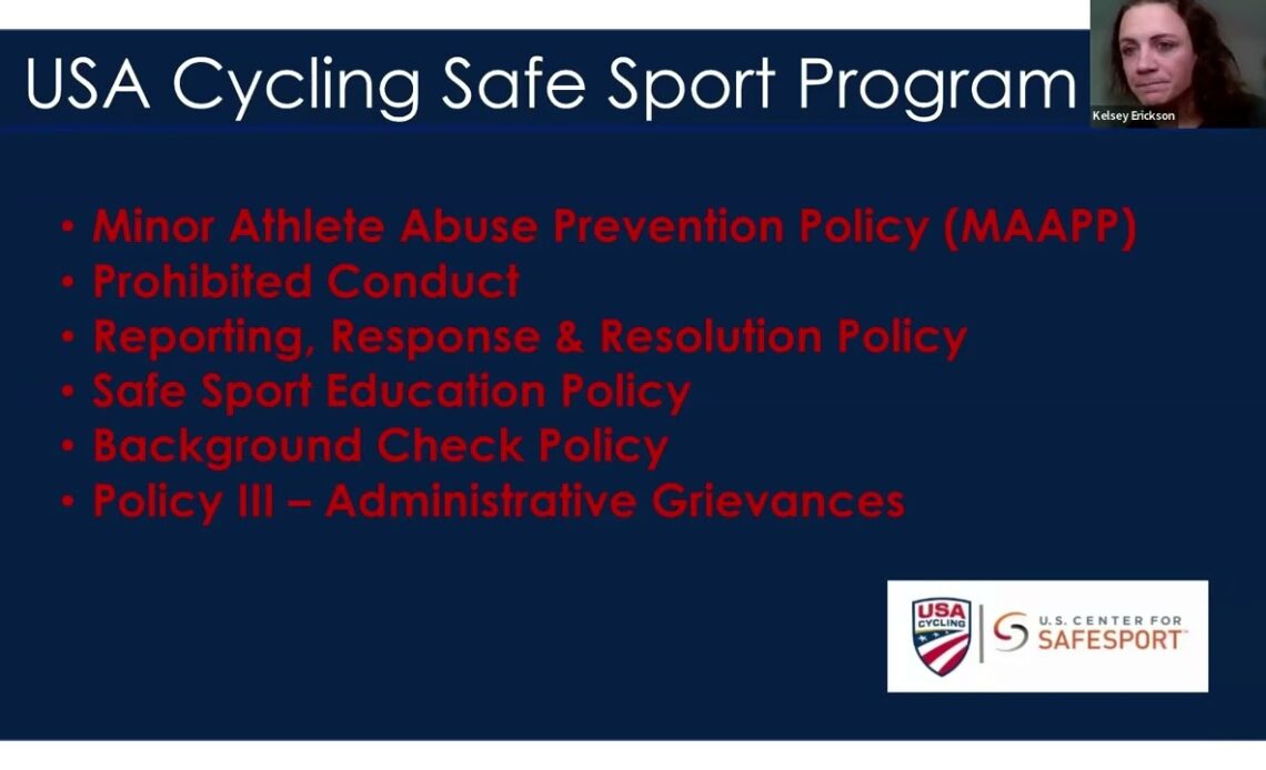 USA Cycling Safe Sport Protocol for Sanctioned Events - Event Organizer Webinar Series