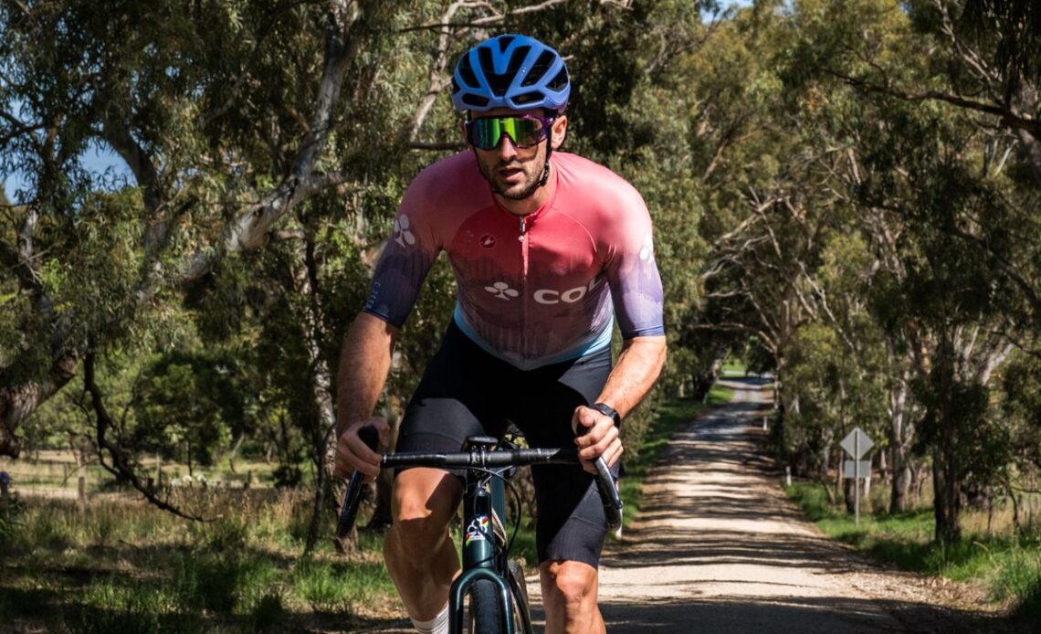Nathan Haas on a reconnaissance ride on the new RADL GRVL route in South Australia