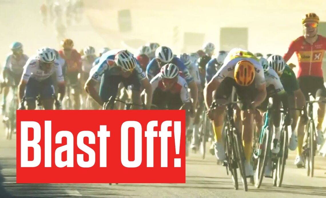 Watch How Fast This Sprinter Swallows AlUla Tour Attackers