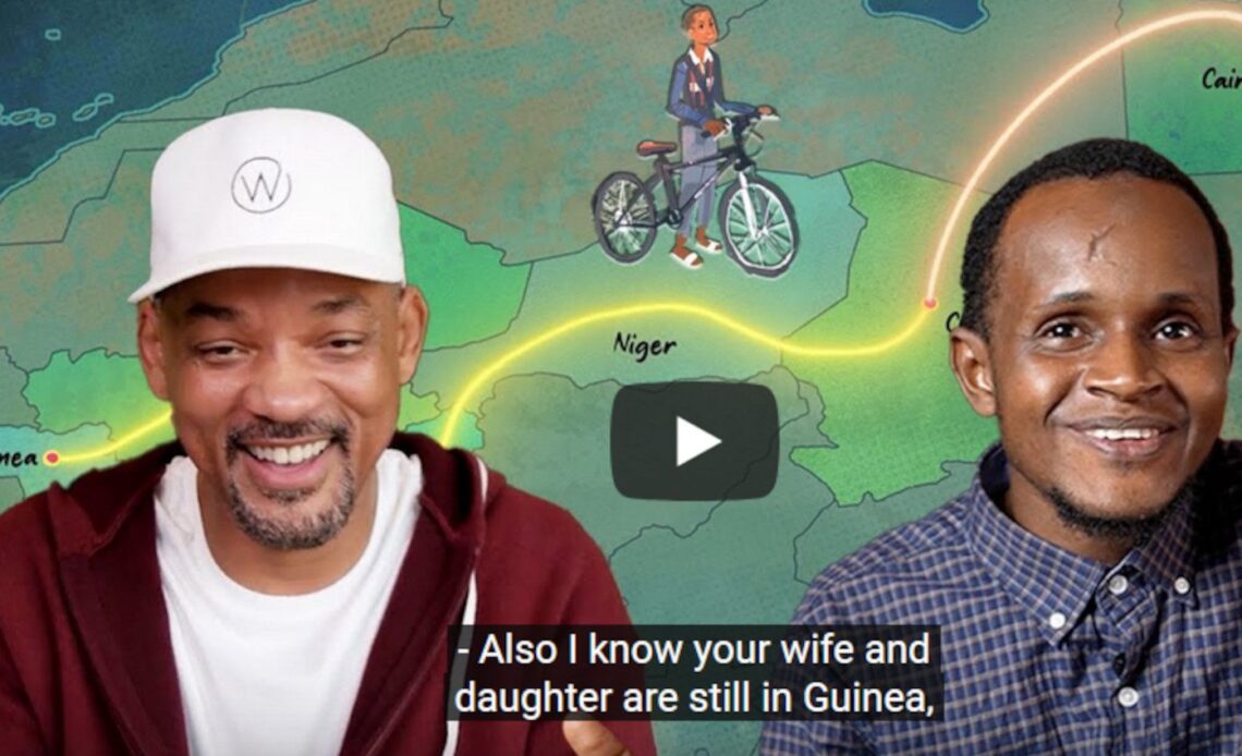 Will Smith surprises man who rode across Africa