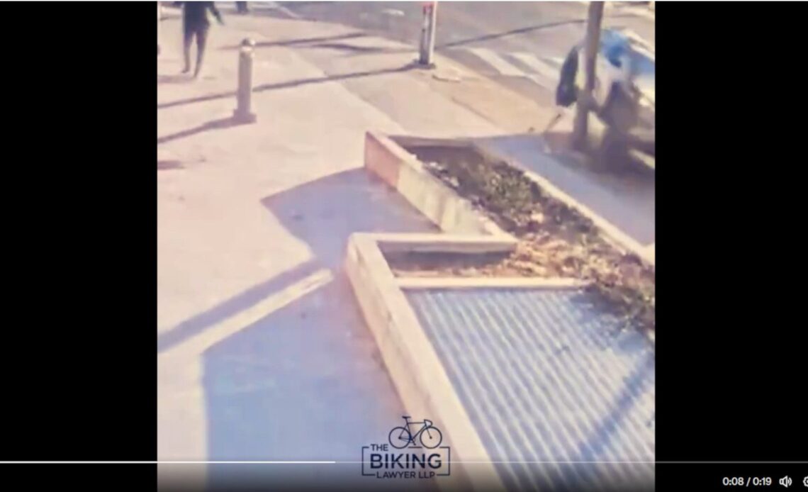 A Toronto police officer collided into a pole in the bike lane and it’s very, very strange