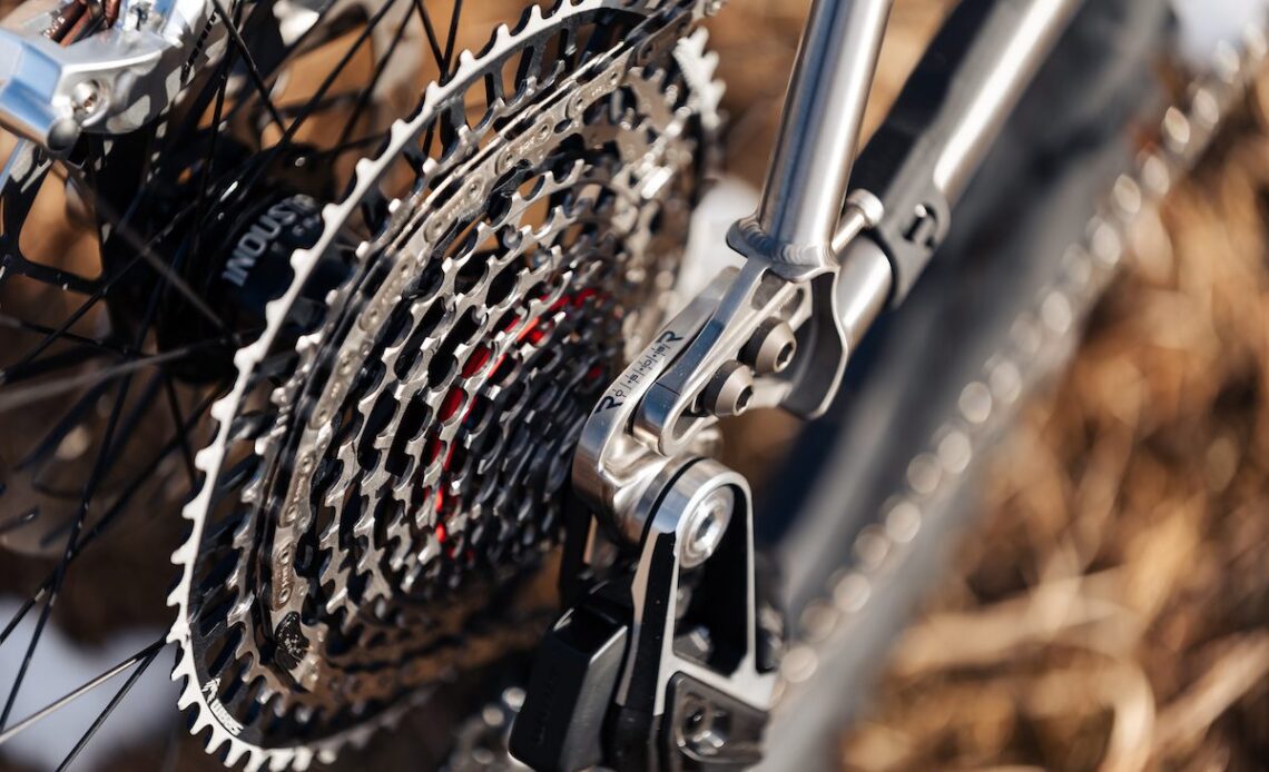 Revel Tirade sliding dropouts with SRAM XX Transmission