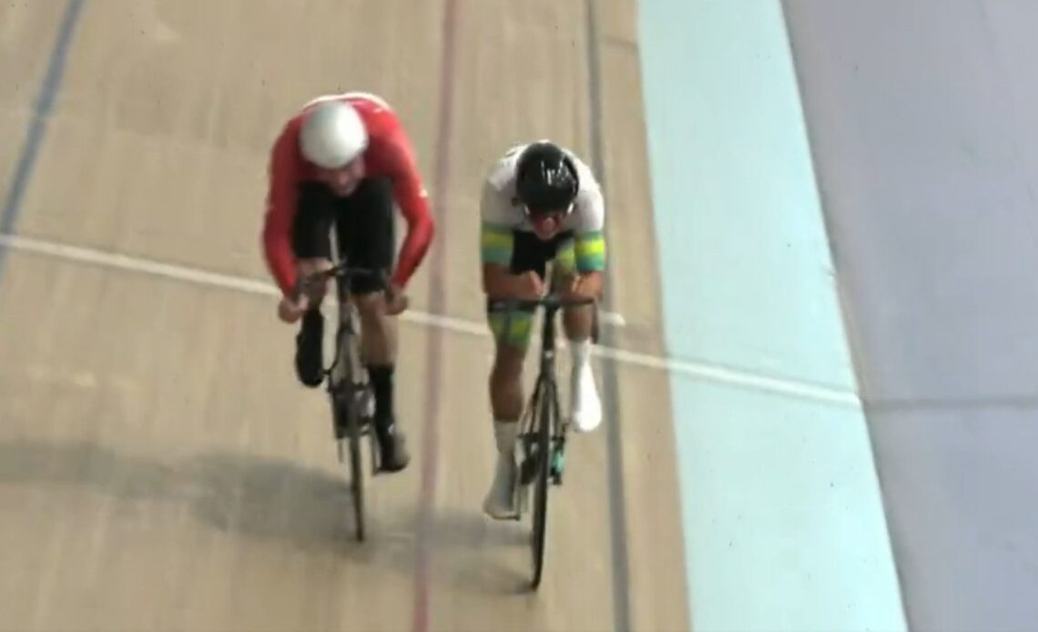 Dylan Bibic wins elimination race at UCI Track Nations Cup