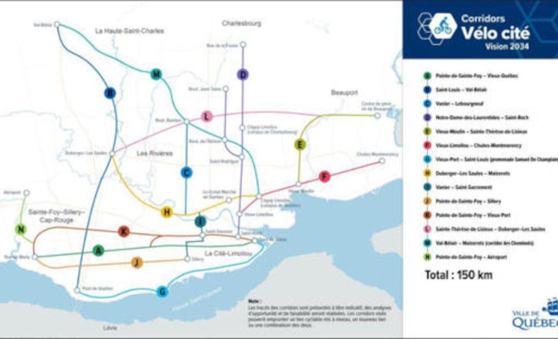 Quebec City to build 150-km cycling corridor by 2034