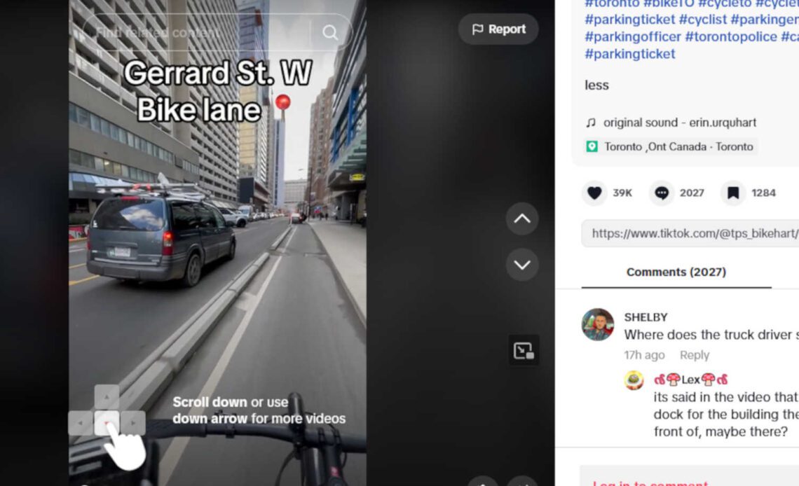 This TikTok about blocking bike lanes went viral and the comments are predictably trash