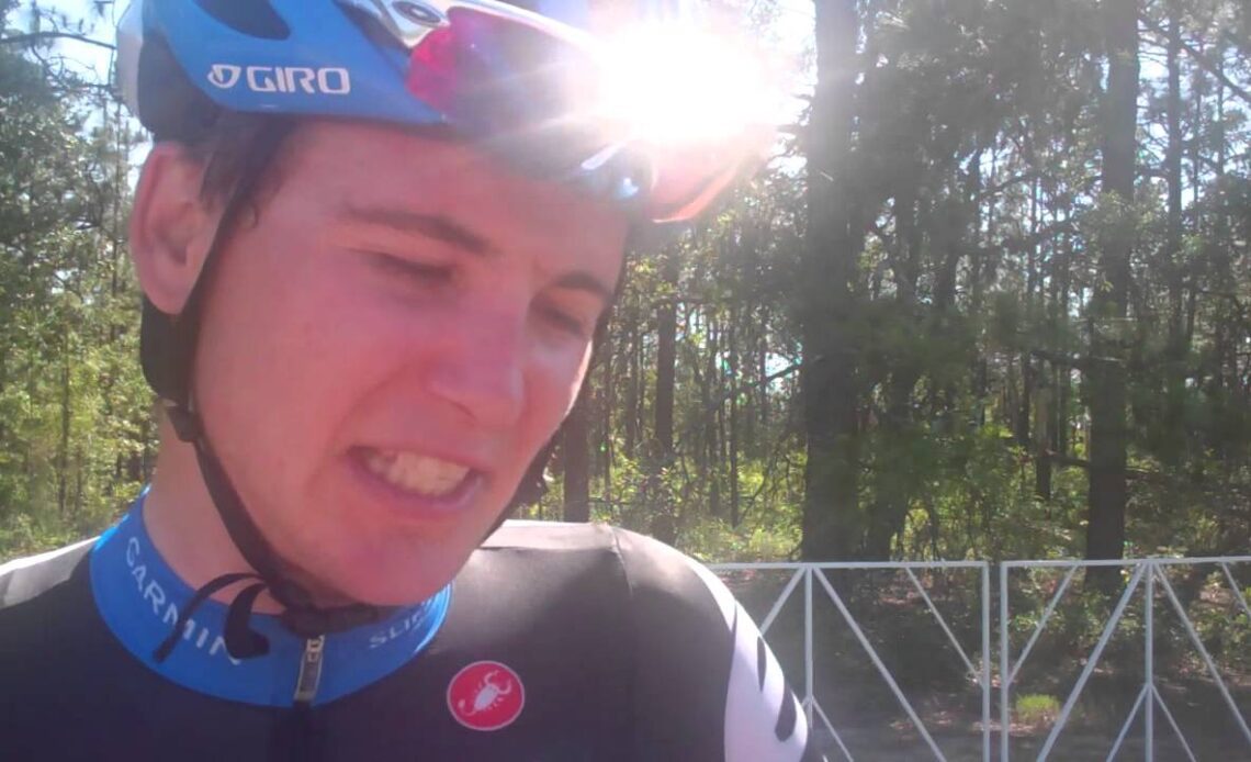 Rob Squire talks about winning the U23 mens road roace