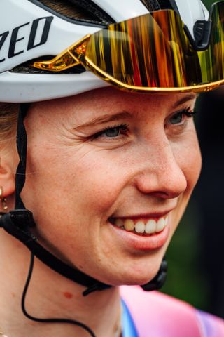 Riders before the start of Paris Roubaix Femmes 2024