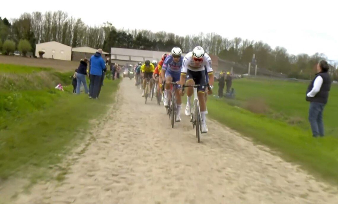 Mathieu van der Poel defends Paris-Roubaix title with another long-range attack