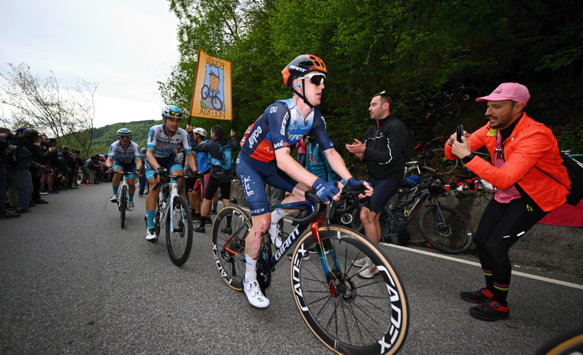Eddie Dunbar pulls out of the Giro d'Italia after crashing on stage 2