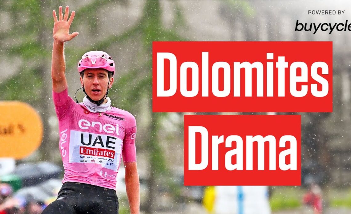 Tadej Pogacar Crushes Chaotic Giro d'Italia 2024 Stage In Dolomites