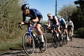 Ashlin Barry racing 2024 Paris-Roubaix Juniors, where he finished seventh