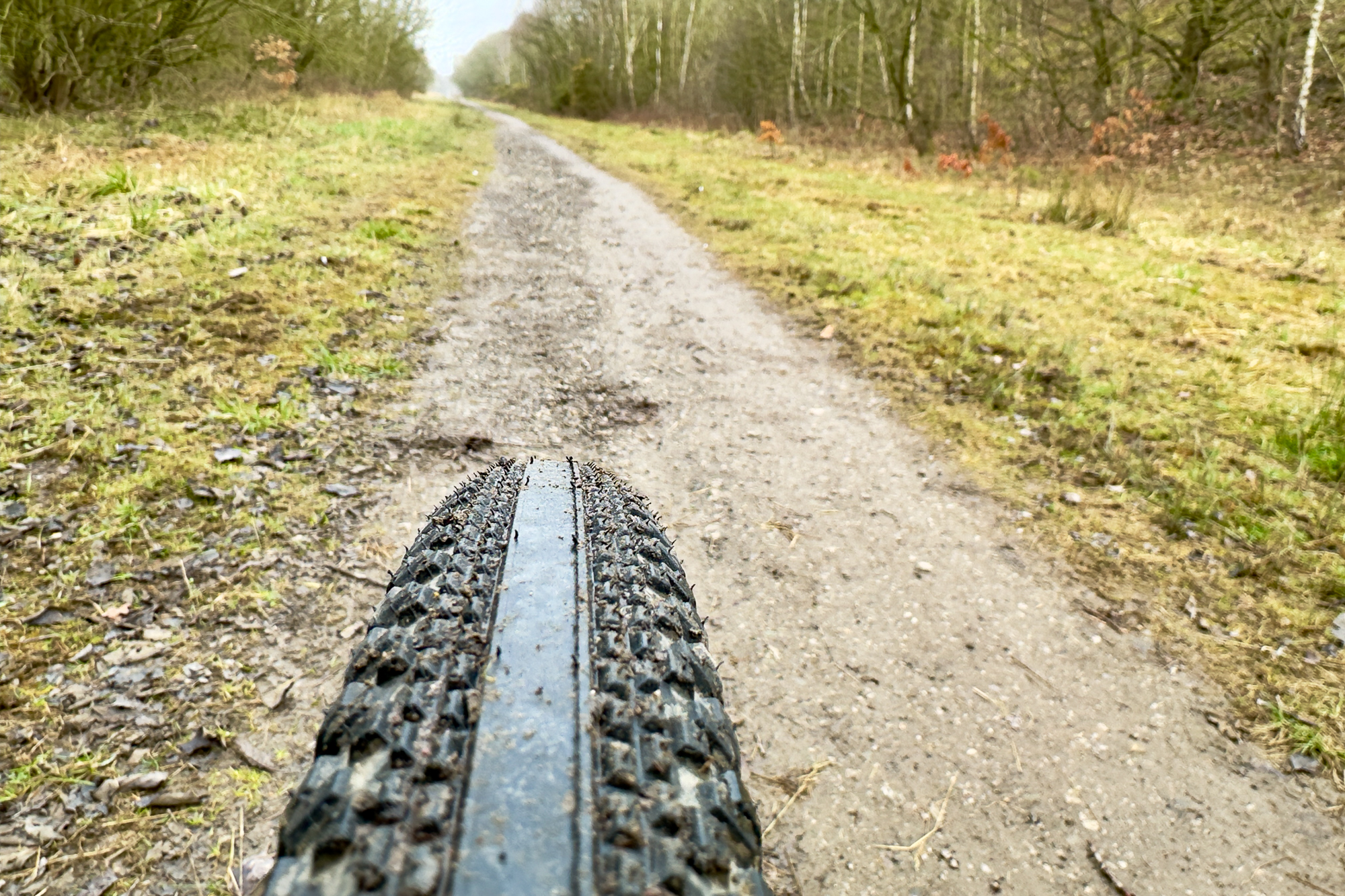 close-up of the tread of the WTB Vulpine S gravel tyre
