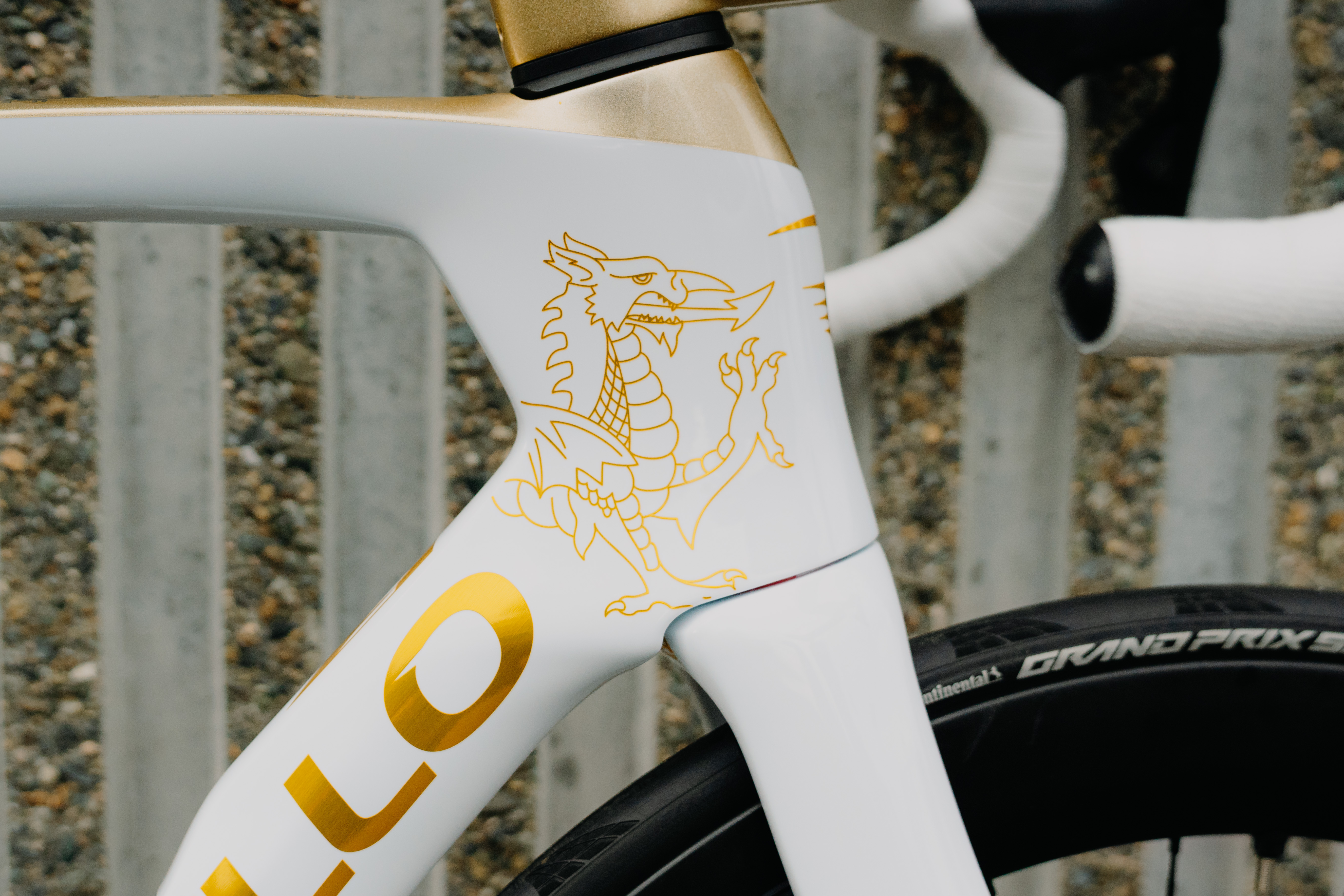 Geraint Thomas' Tour of Britain custom Pinarello Dogma 2025