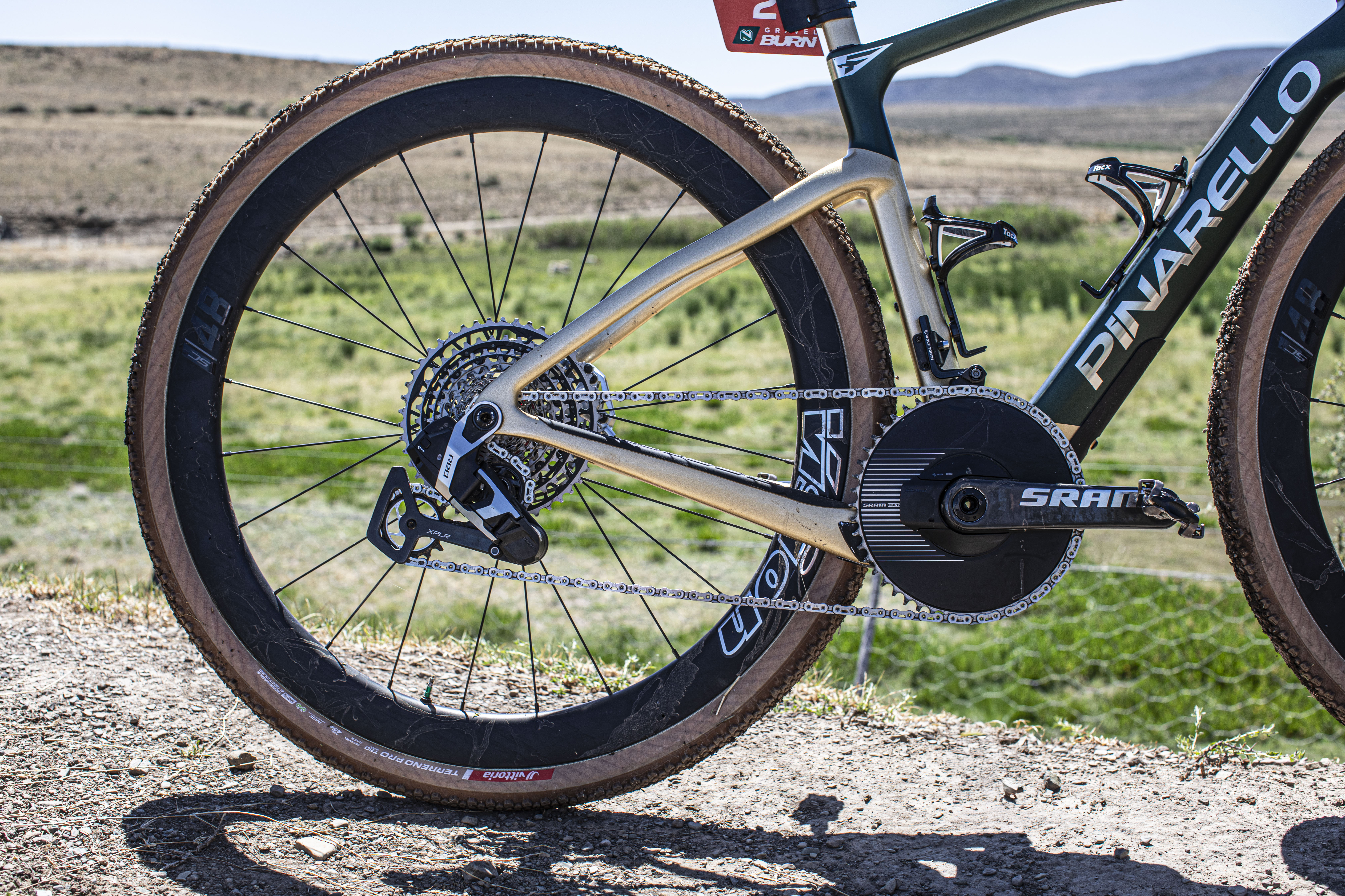 Tom Pidcock's Pinarello Dogma GR at Gravel Burn