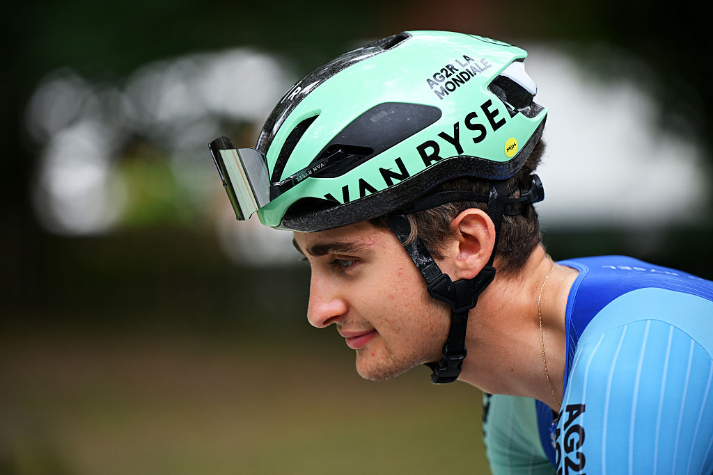 VAL-D'ARC, FRANCE - JUNE 15: Paul Seixas of France and Team Decathlon AG2R La Mondiale prior to the 77th Criterium du Dauphine 2025, Stage 8 a 133.3km stage from Val-d'Arc&rsaquo;Plateau du Mont-Cenis 2095m / #UCIWT / on June 15, 2025 in Val-d'Arc, France. (Photo by Dario Belingheri/Getty Images)