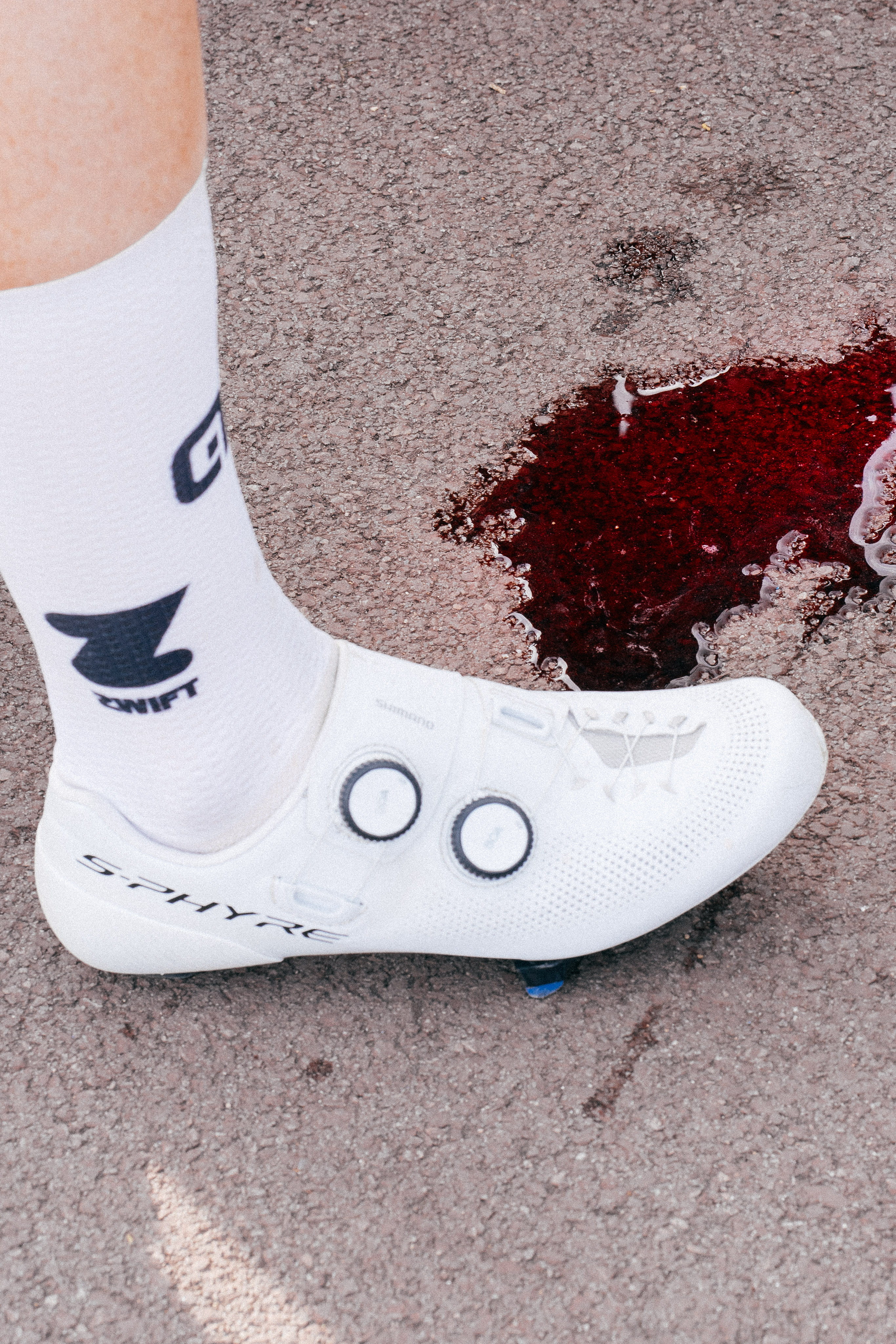 Pro cyclists at the end of Paris-Roubaix